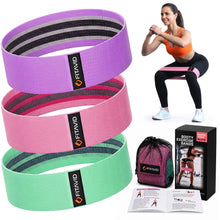 FITAVID Hip Bands – 3-Piece Fabric Resistance Band Set