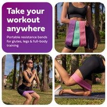FITAVID Hip Bands – 3-Piece Fabric Resistance Band Set