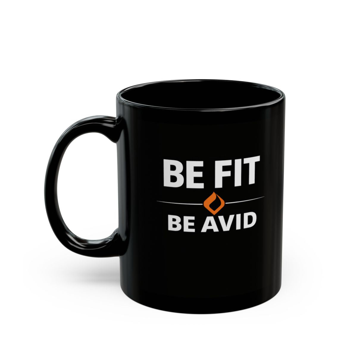 Be Fit. Be Avid. FITAVID black mug